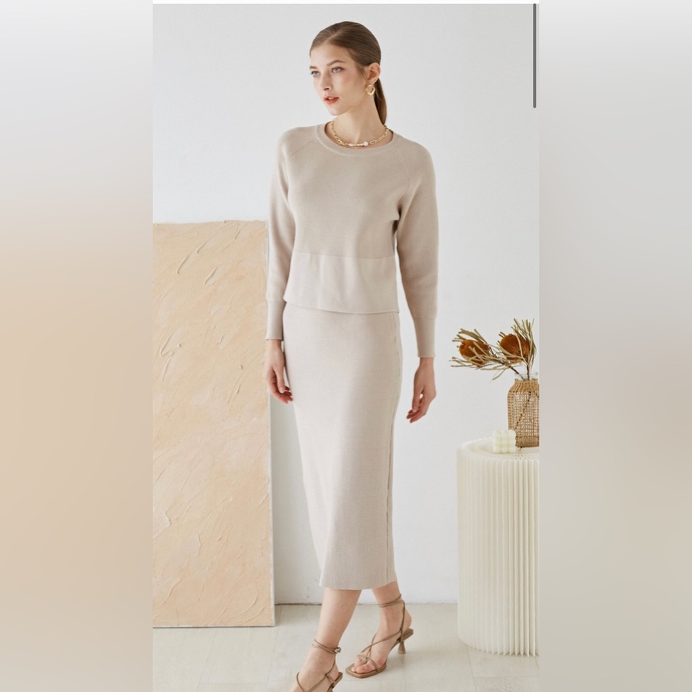 Boutique sweater and skirt set